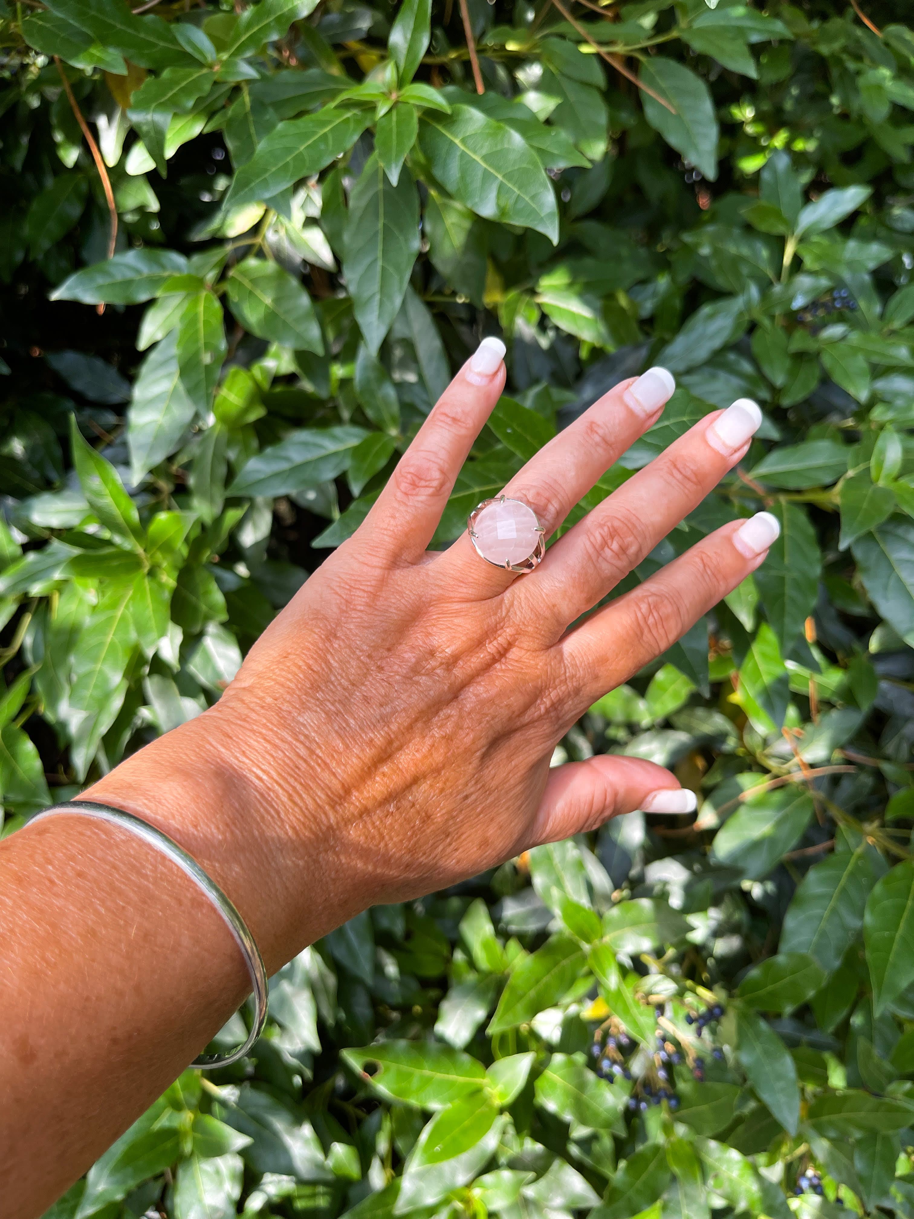 Imagen secundaria del producto Anillo cuarzo rosa